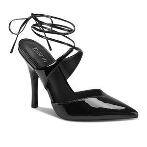 Bar III Black Patent Leather Lace up Heels